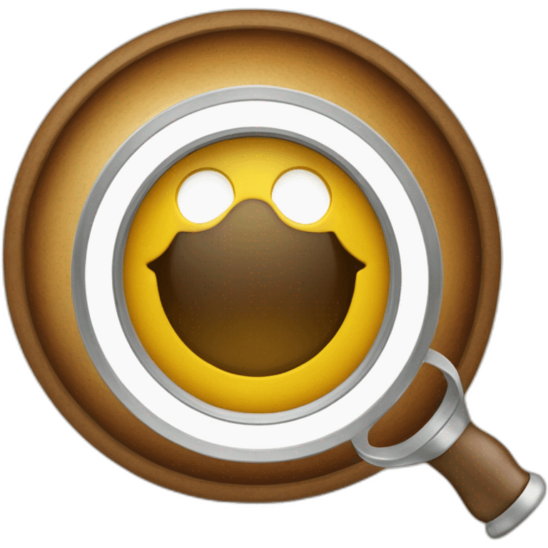 Salameche avec une loupe emoji