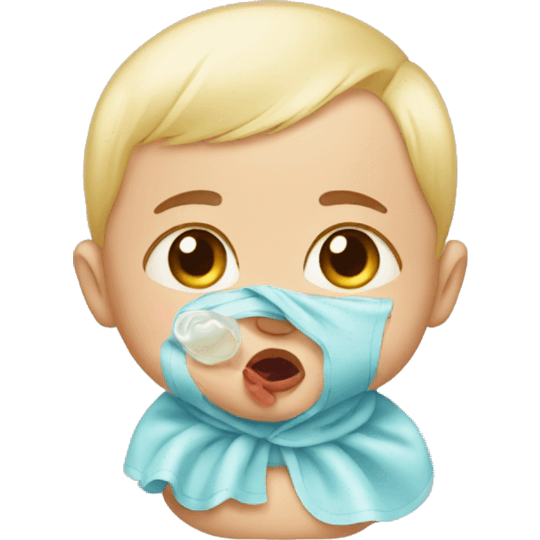 baby with pacifier crying emoji