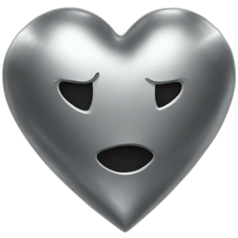 Metal heart emoji