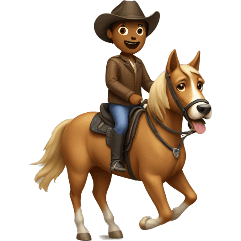 dog riding horse emoji