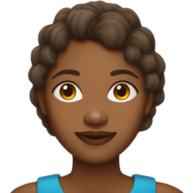 Brown haïr Duolingo women emoji