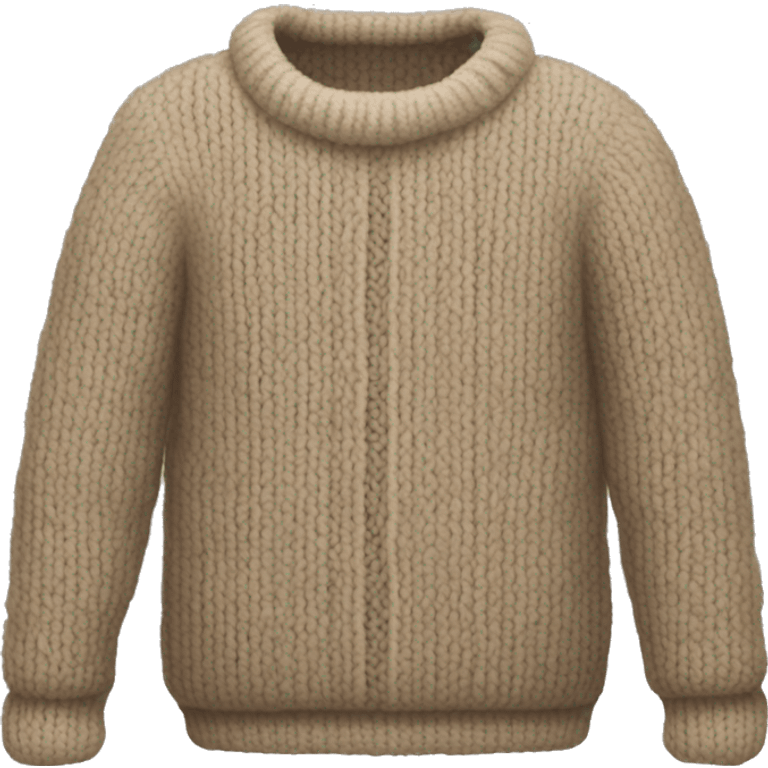 Neutral, knitted sweater emoji