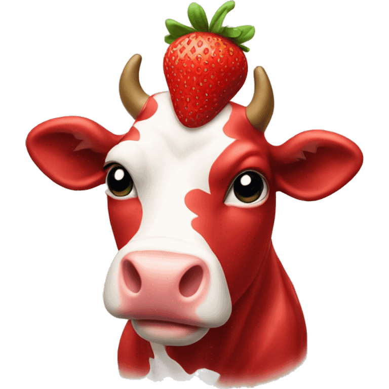 strawberry cow emoji