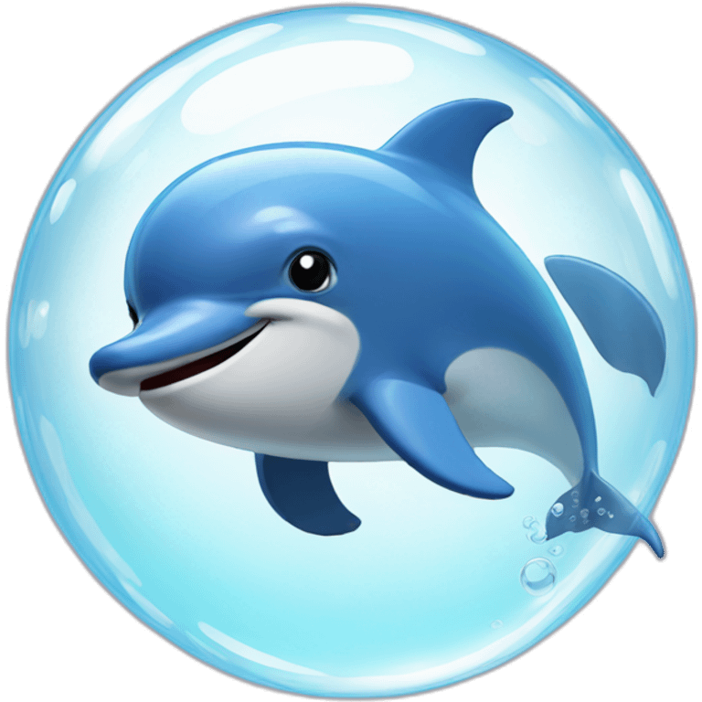 dolphin in a bubble emoji