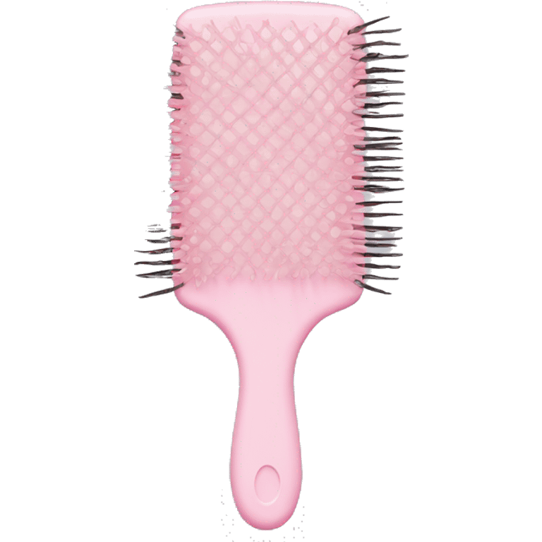 Pastel pink hairbrush emoji