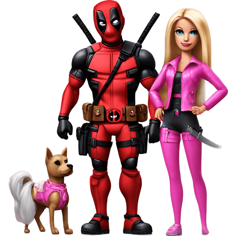 Deadpool  and barbie emoji