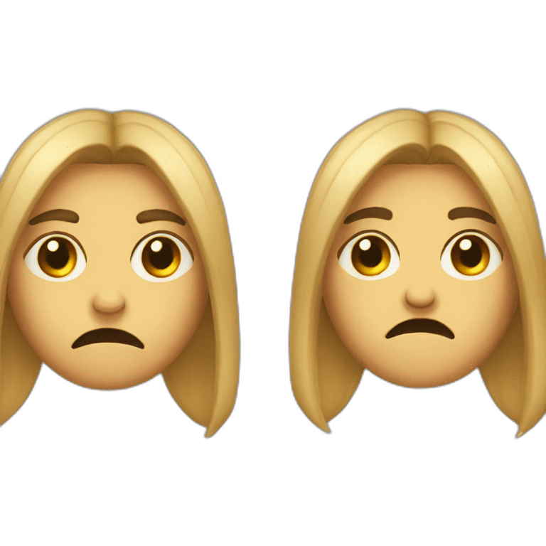 Sad and angry emoji