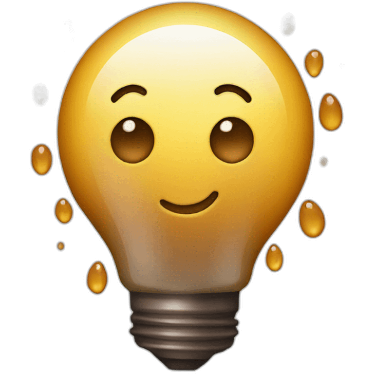 light bulb icon,with coffee drops around emoji