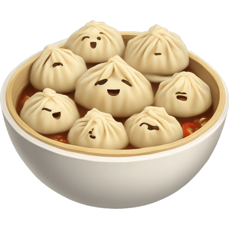 Soup dumplings in bowl emoji