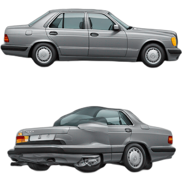 old mercedes benz w124 grey emoji