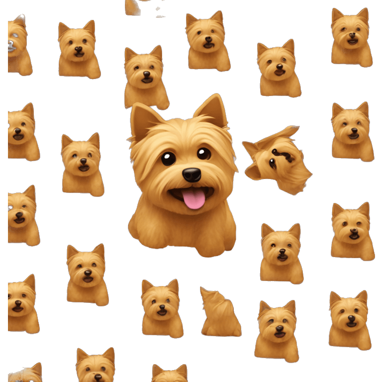 Norwich Terrier having fun emoji