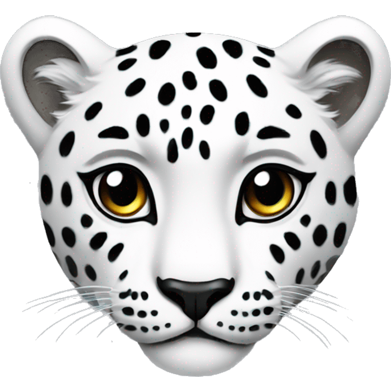  The “White Leopard” sticker set shows a heart emoji