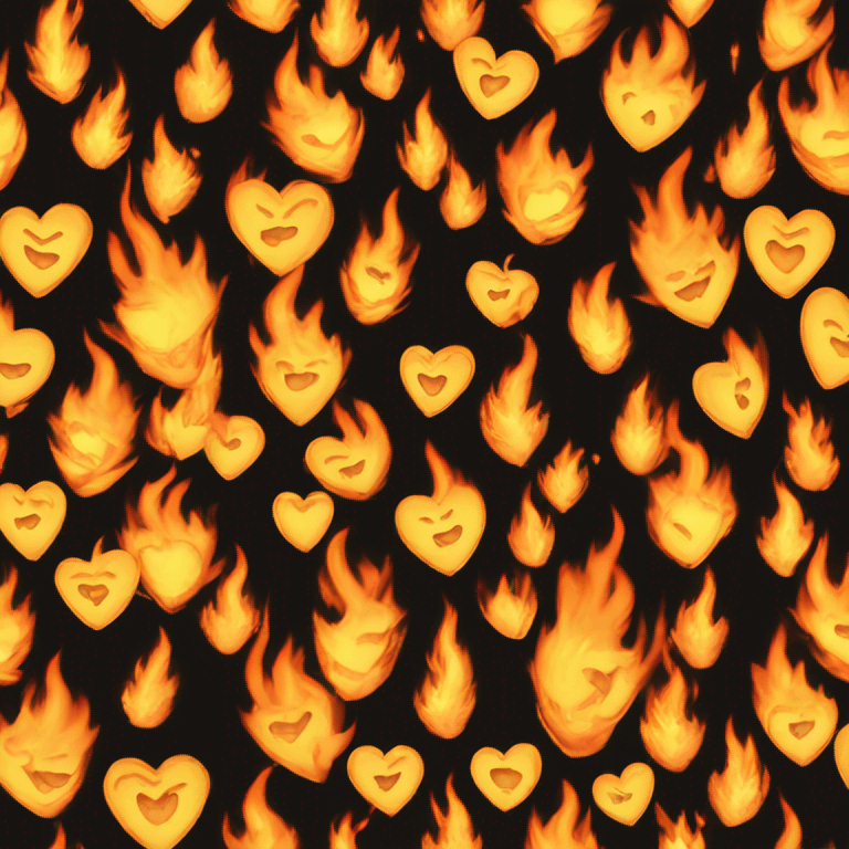 Black heart on fire  emoji