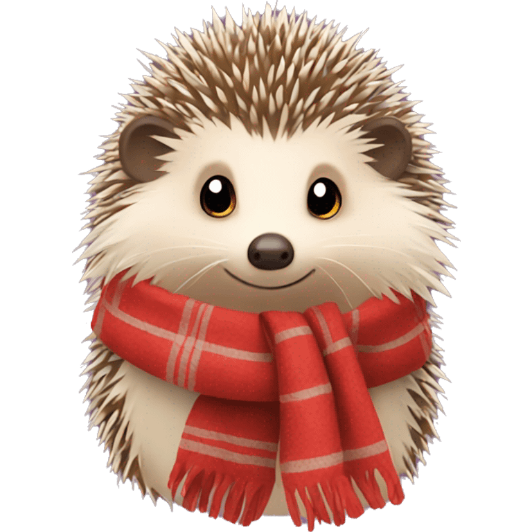 Hedgehog with scarf emoji