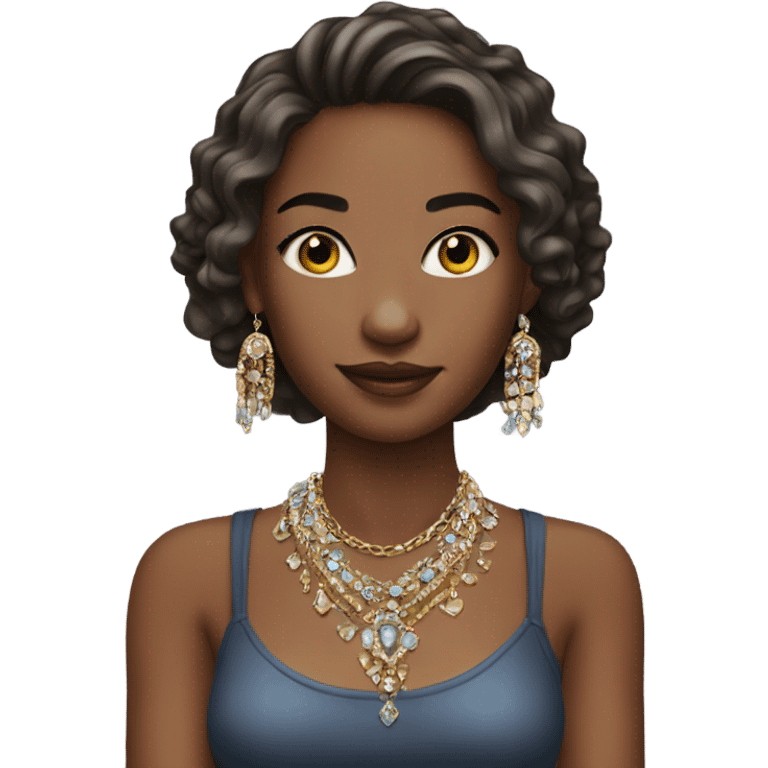 Pretty realistic girl with jewelry  emoji