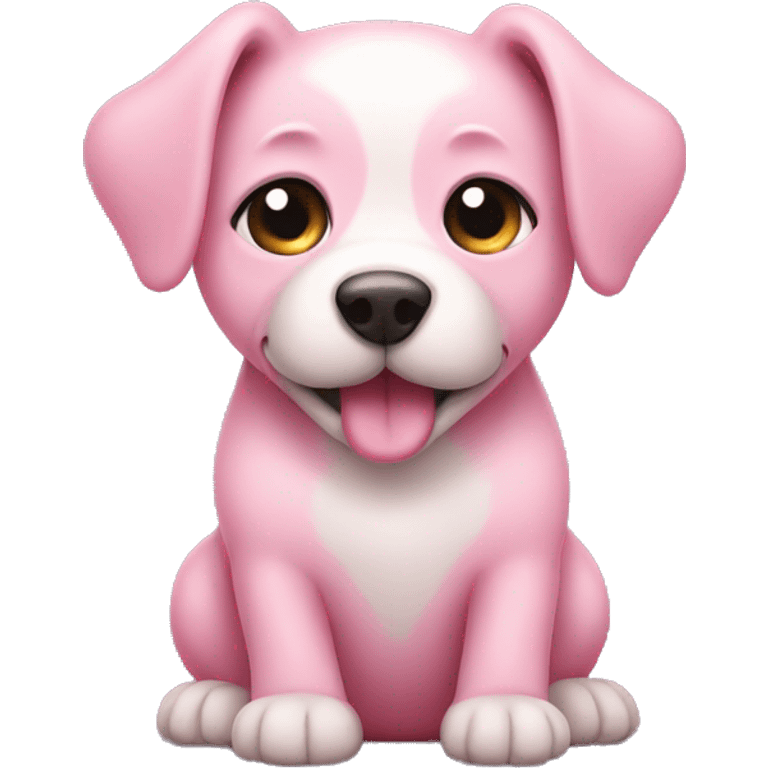 cute pink dog emoji