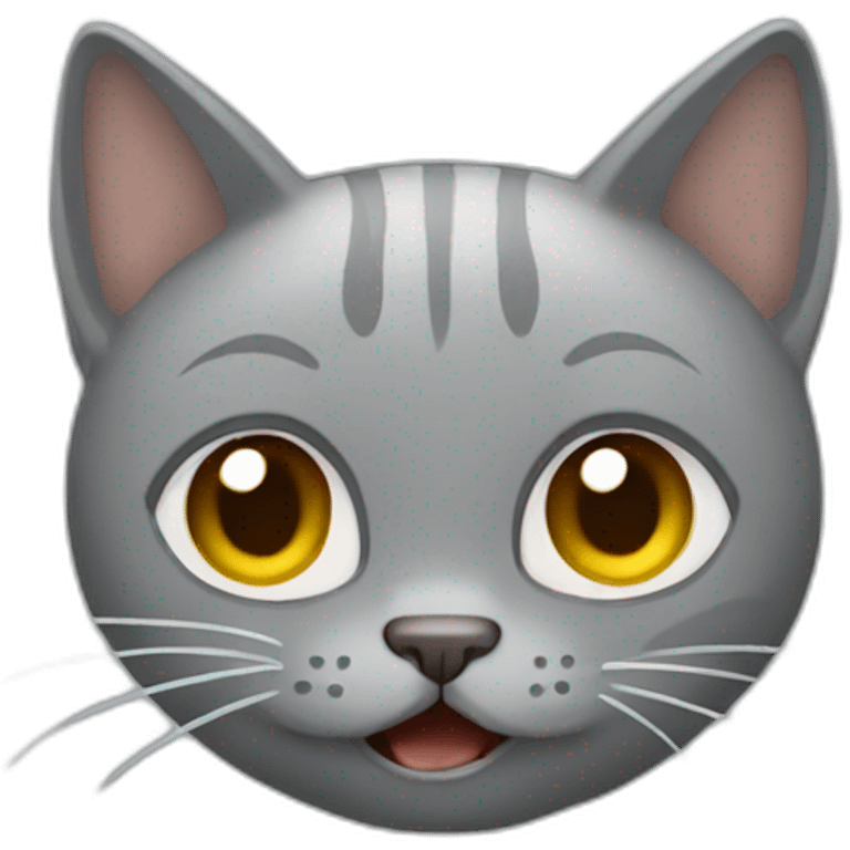 Grey cat vomit emoji