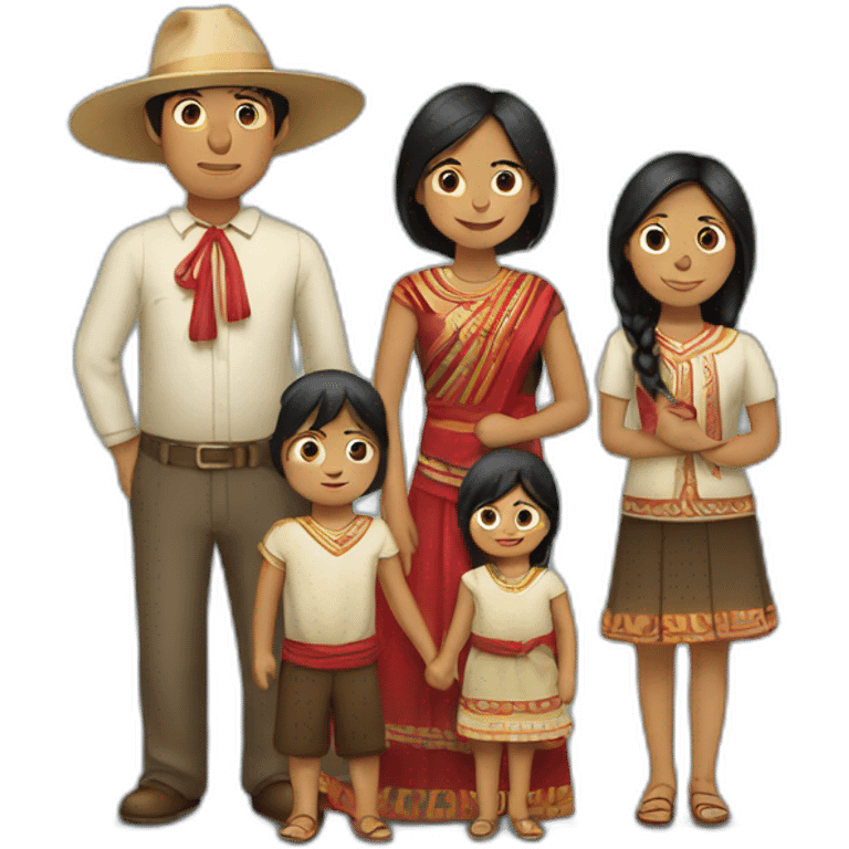 A family of peru emoji