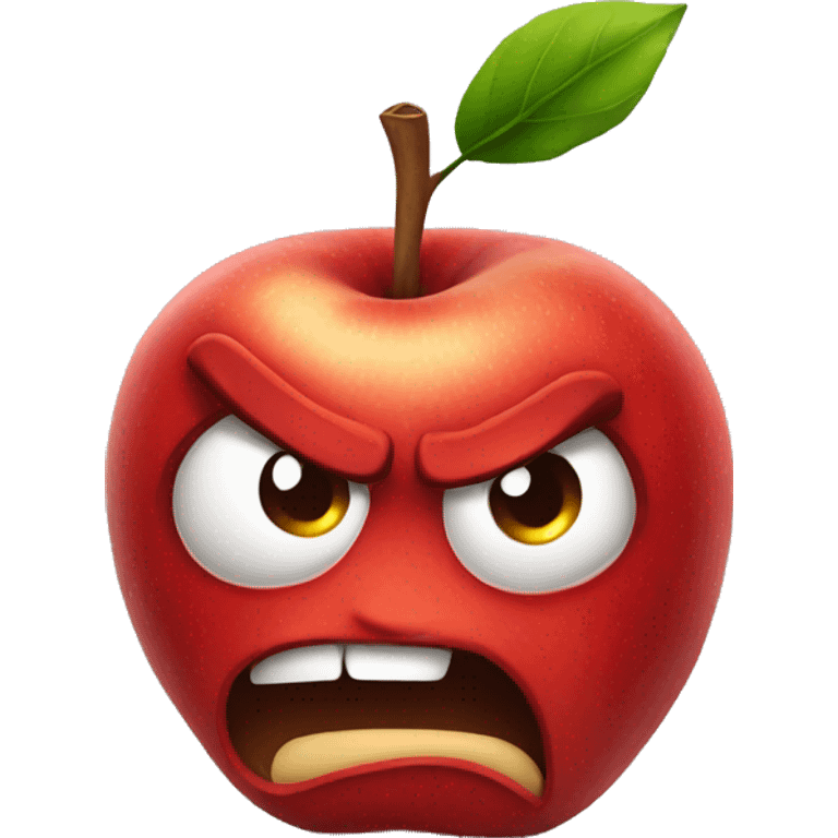 Angry red apple emoji