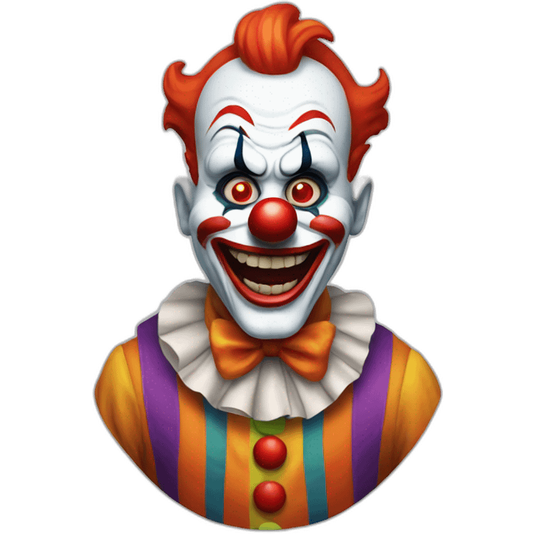 Scary clown emoji