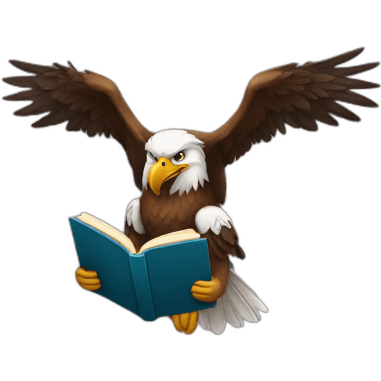 eagle reading a book emoji