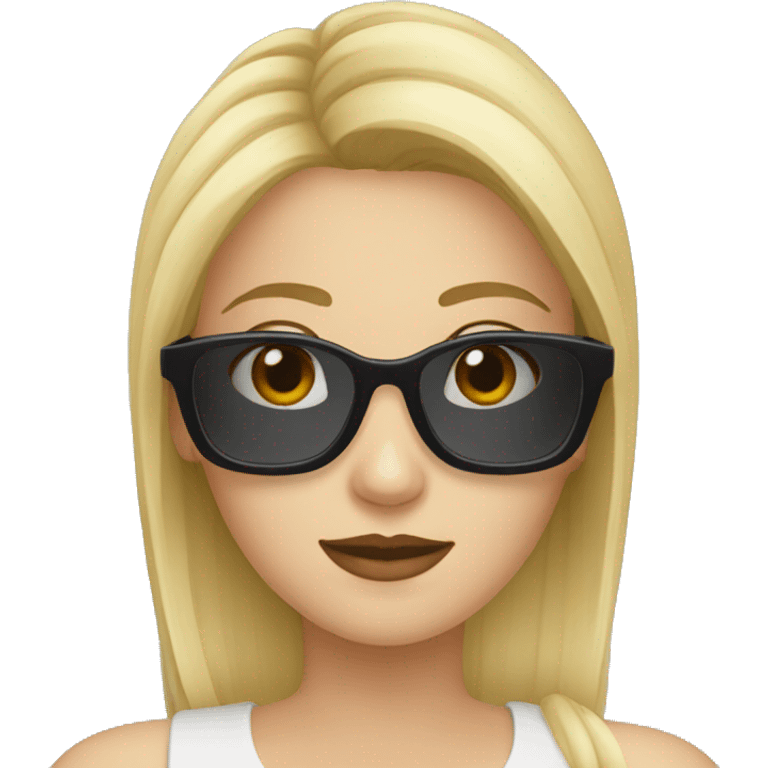 Rubia gafas emoji