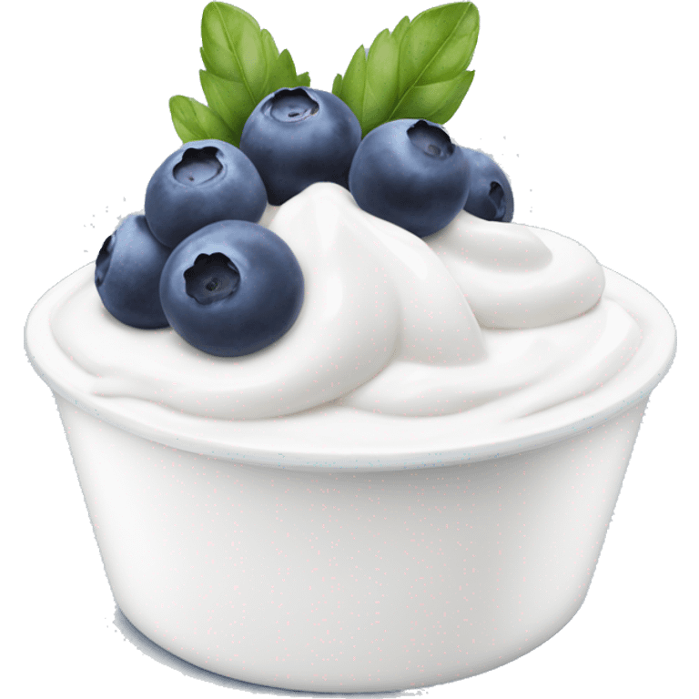 Greek yogurt with blueberries on top emoji