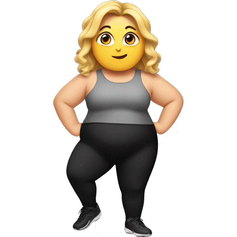 Chubby in black tights emoji