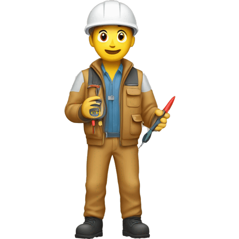 electrician with mutimeter with light brown ski tone emoji