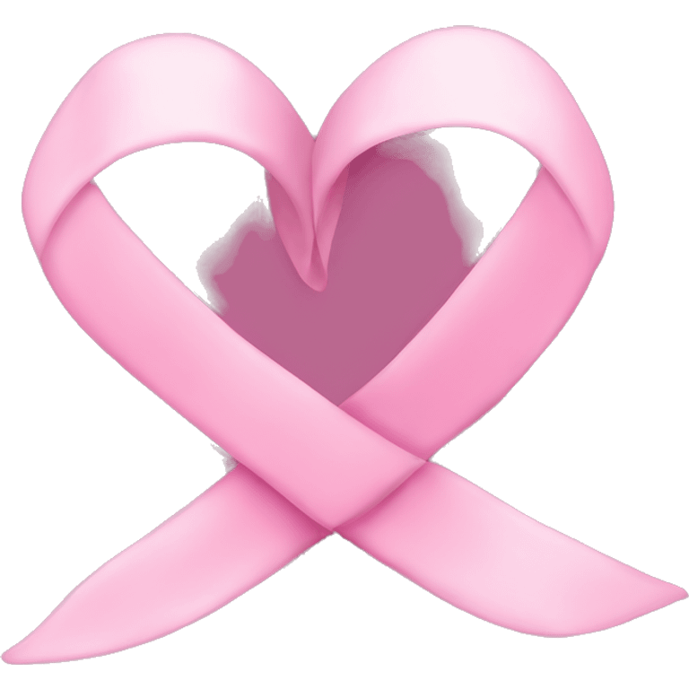 pink breast cancer ribbon emoji