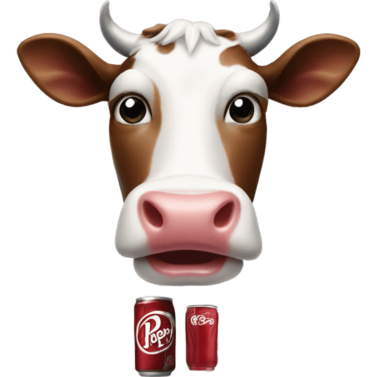 Cow with Dr Pepper emoji