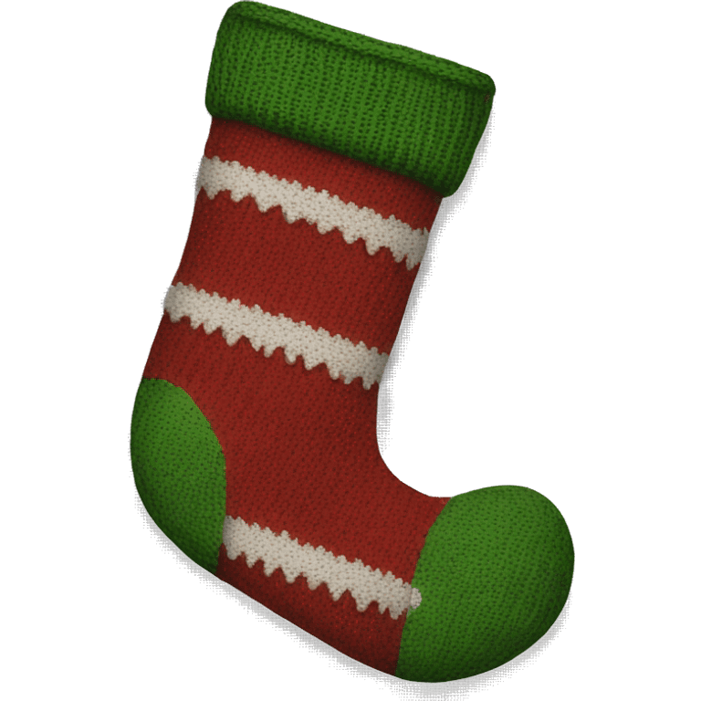 Christmas stocking sock knitted  emoji