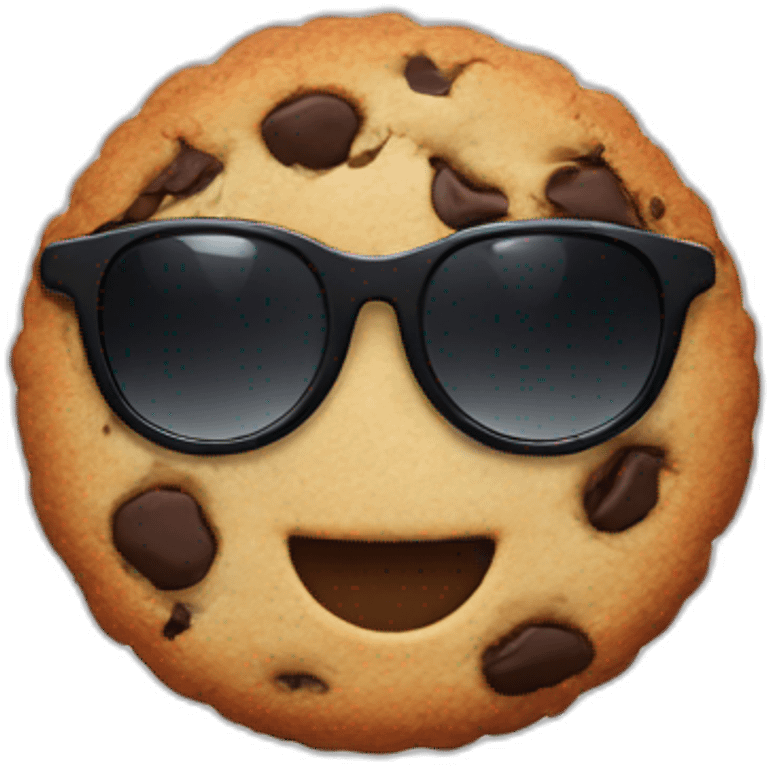 Cookie with sunglasses  emoji