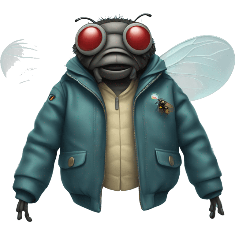 Fly wearing a jacket  emoji