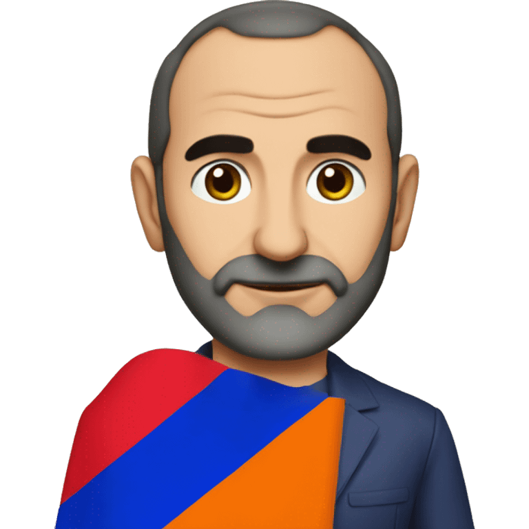 Pashinyan with Armenian flag emoji