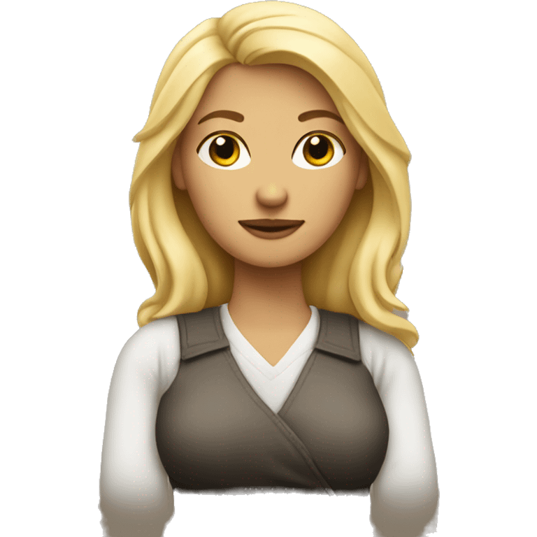 Blonde woman with her arms crossed  emoji