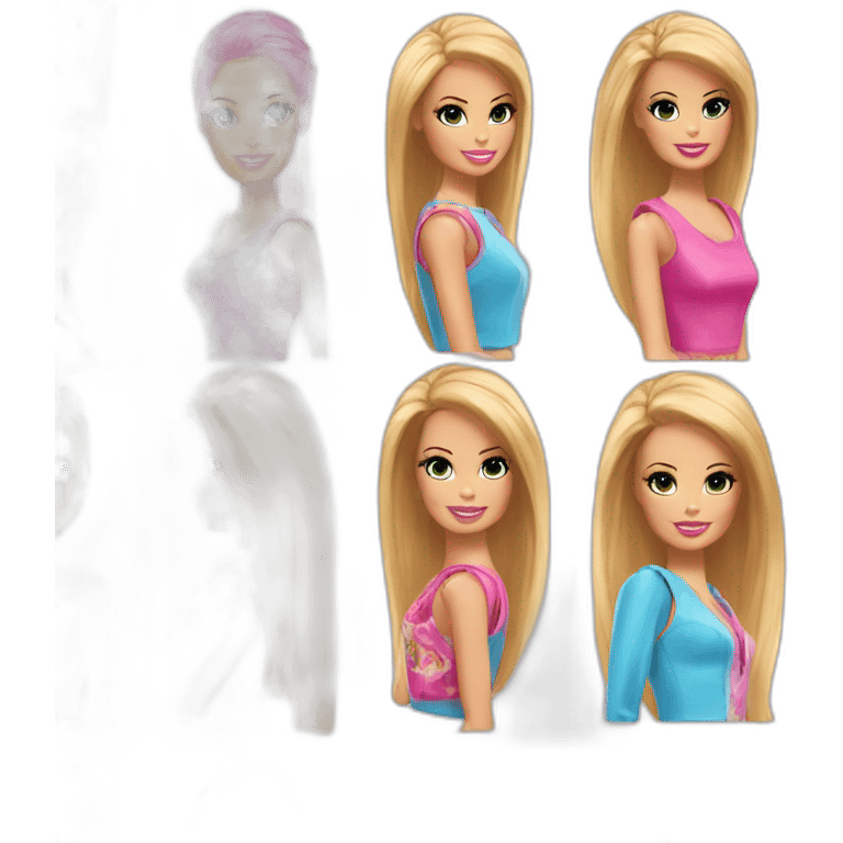 barbie con computadora emoji