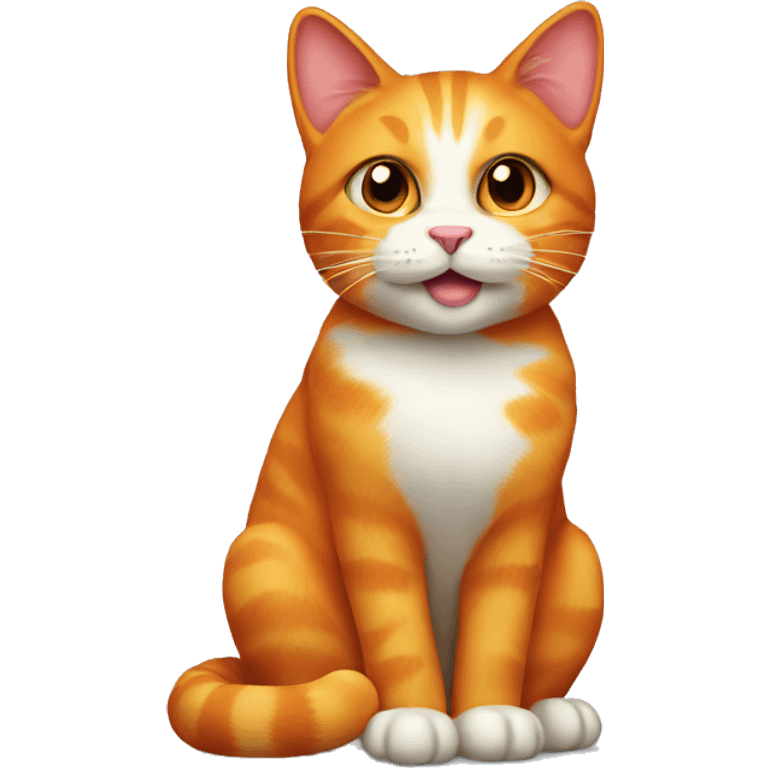 Christmas orange cat emoji