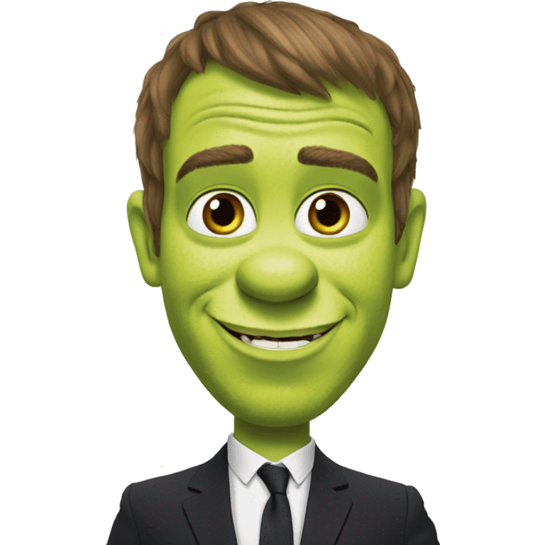 Shrek with emmanuel macron emoji