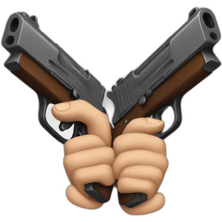 guns with fingers emoji