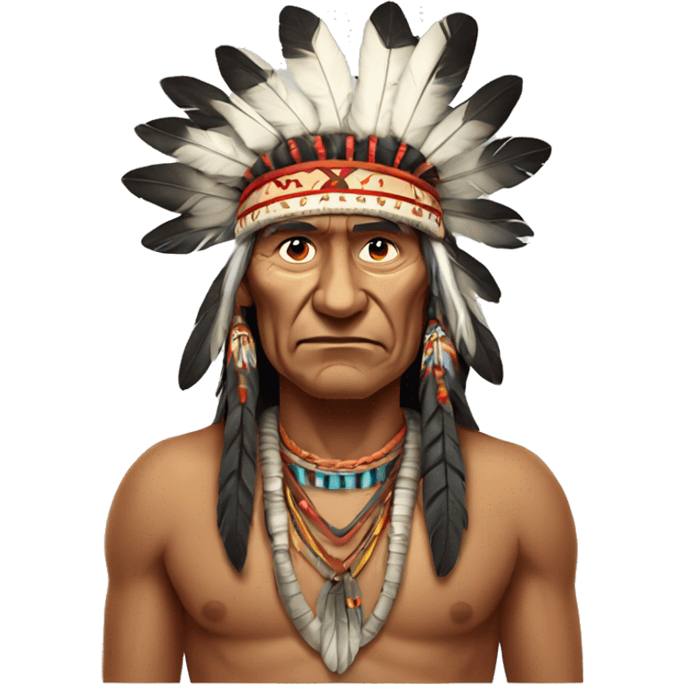 Indian chief  wise od face emoji