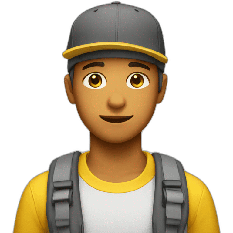 Boy wearing Yellow cap emoji