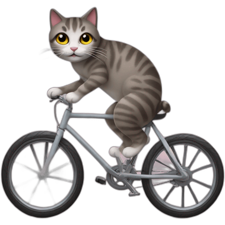 a cat on a bike emoji