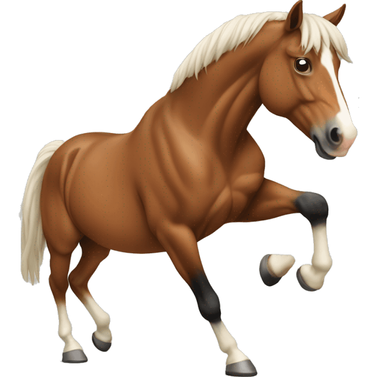 Horse kicking with back legs emoji