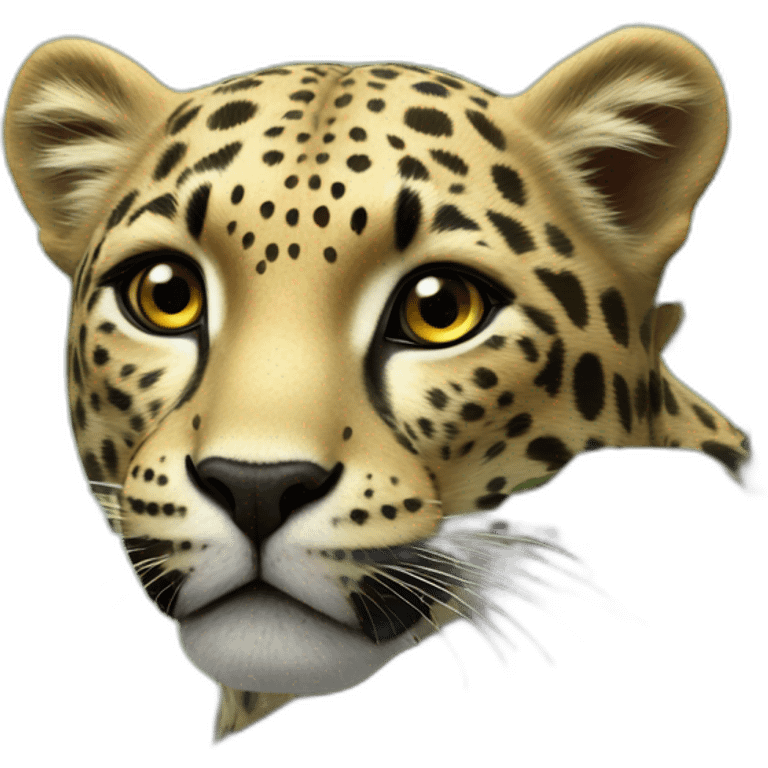 leopard dans une branche emoji