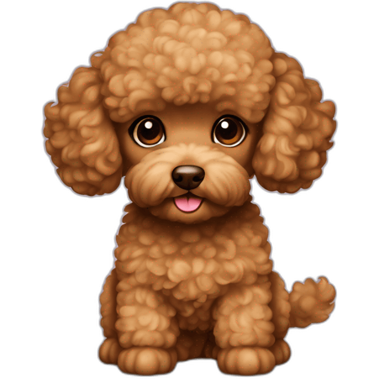 Toy poodle light brown sitting emoji