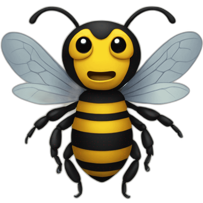 evil bee emoji