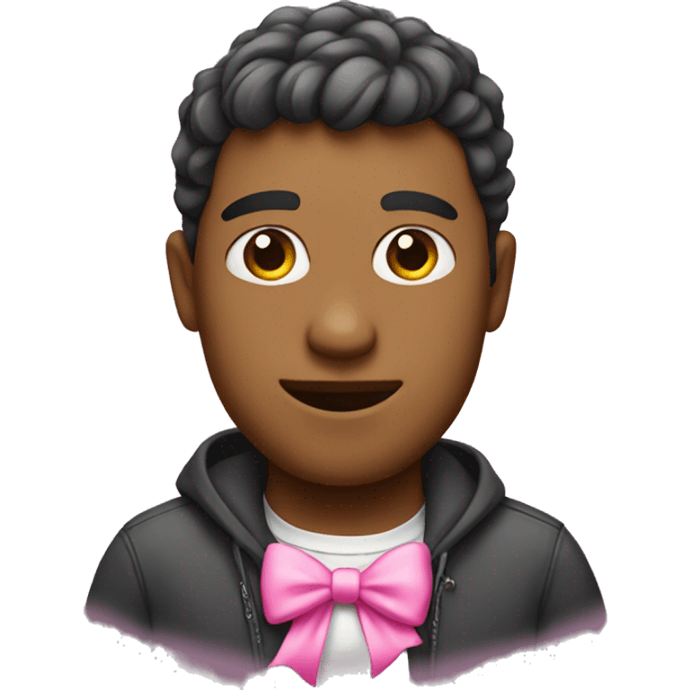 chill guy with a pink bow emoji