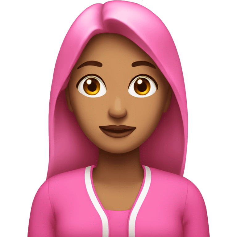 Maria in pink emoji