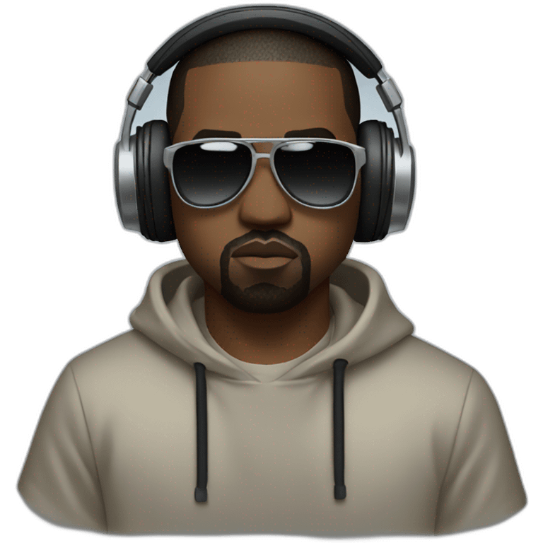 kanye west as a dj emoji